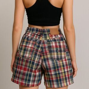 Vintage Y2K 2000’s retro Tommy Hilfiger classic fit plaid shorts in red blue